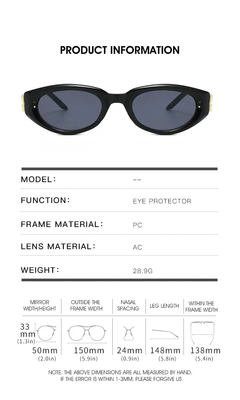 Women's Oval Cat's Eye Sunglasses White Gold Mirror Legs — feature 2