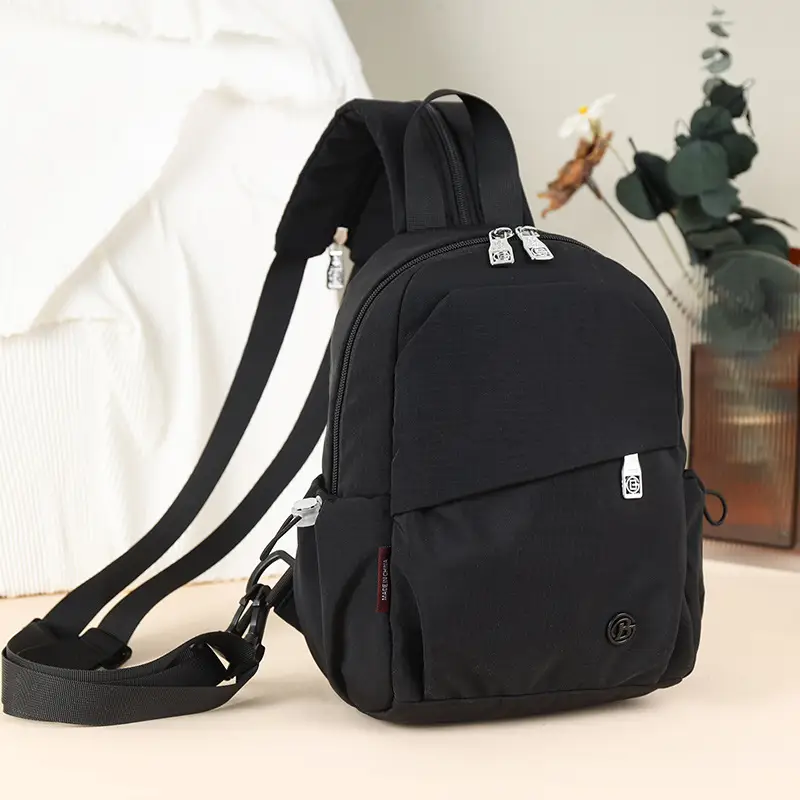 Green Beige Crossbody Backpack for Students & Travel - Image 4