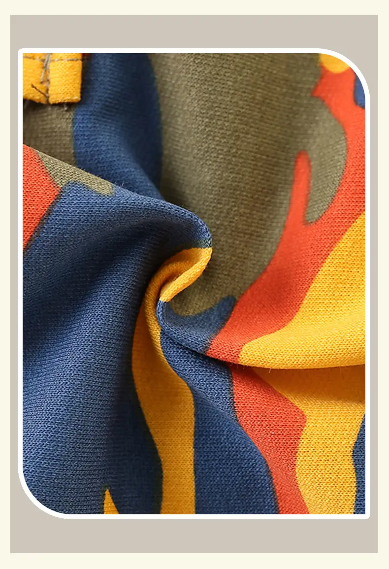 Malwee Boys Summer T-Shirt Pants Set Blue Orange — feature 4
