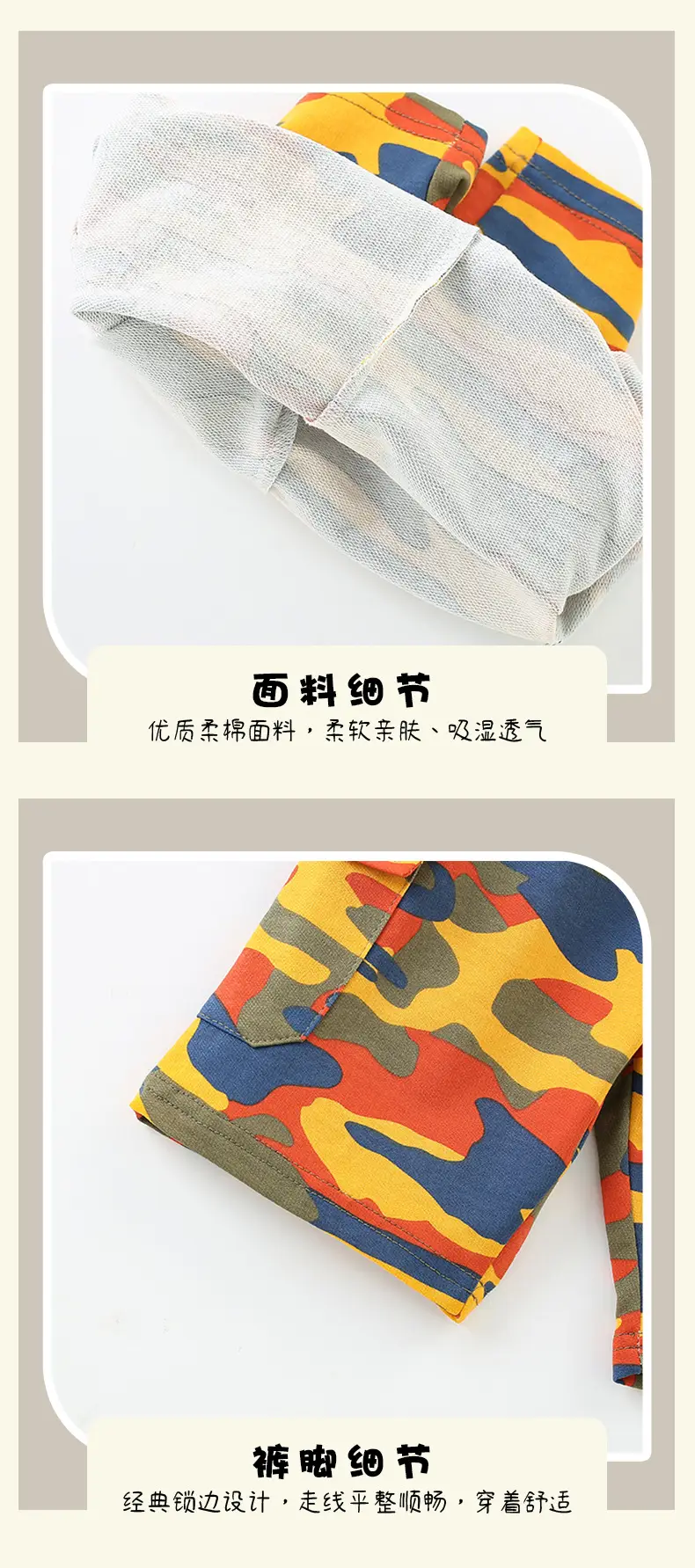 Malwee Boys Summer T-Shirt Pants Set Blue Orange — feature 9