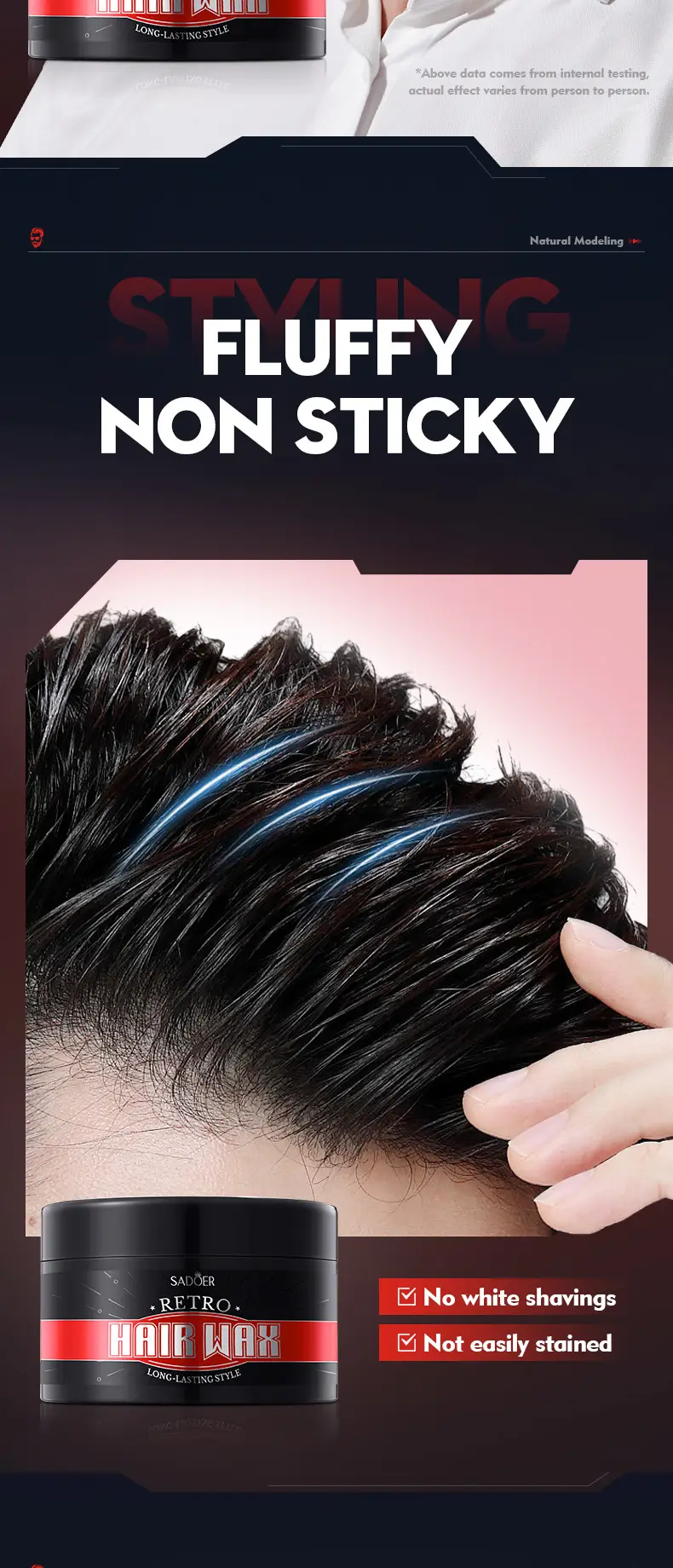 Sadoer Retro Hair Wax for Long-lasting Styling — feature 8