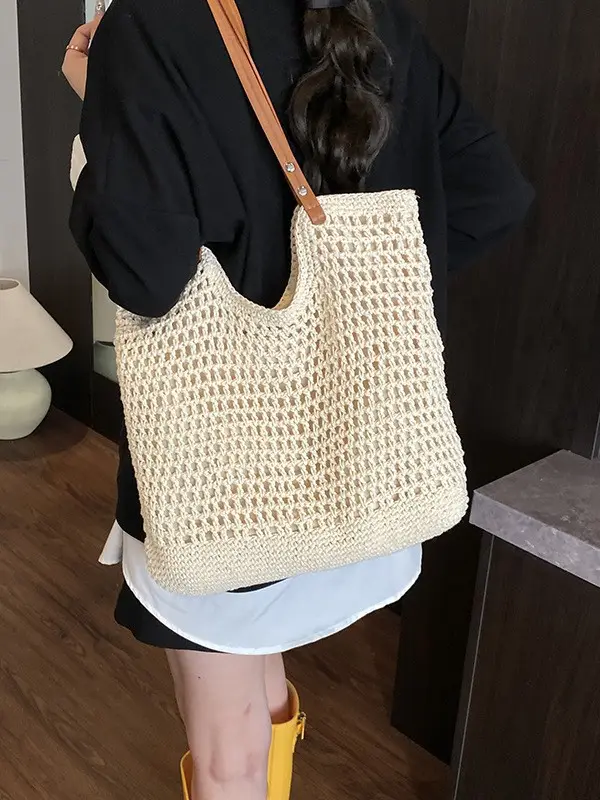 Women's Hollow Knitted Shoulder Bag Summer 2025 - Image 3