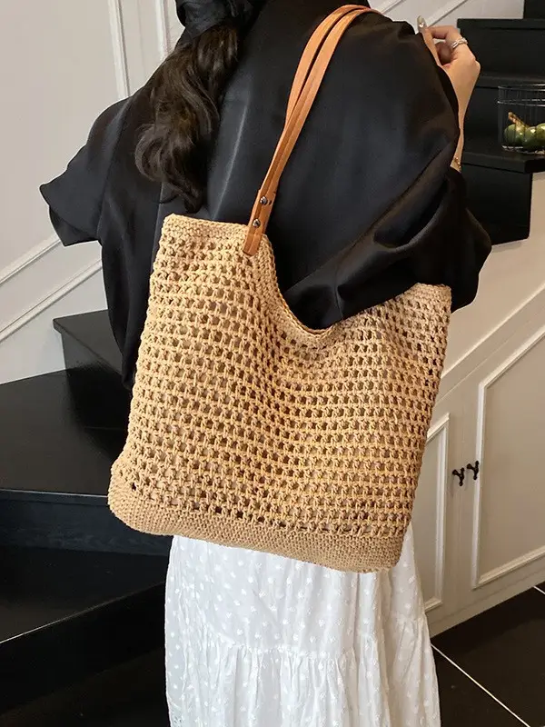 Women's Hollow Knitted Shoulder Bag Summer 2025 - Image 4