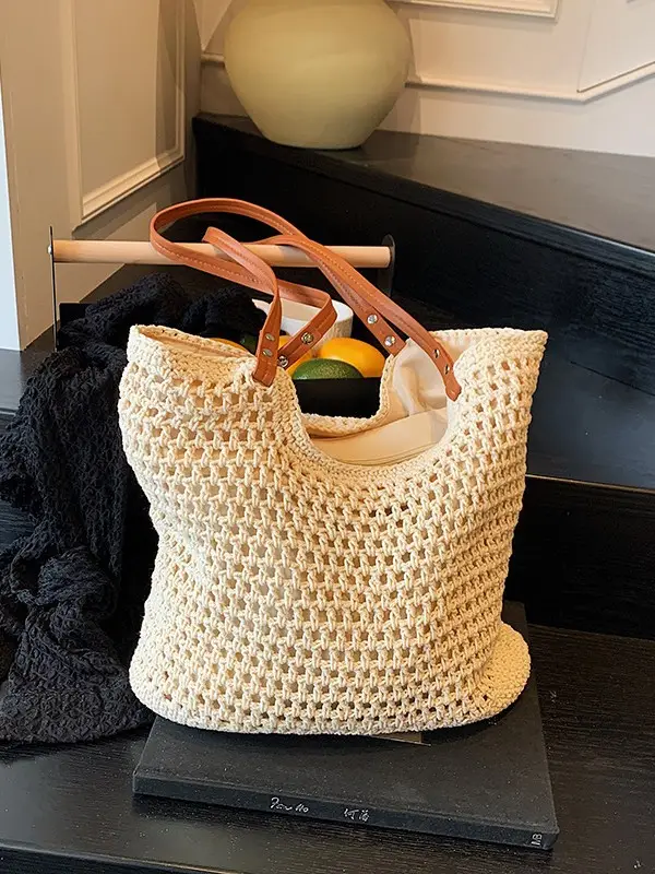 Women's Hollow Knitted Shoulder Bag Summer 2025 - Image 5