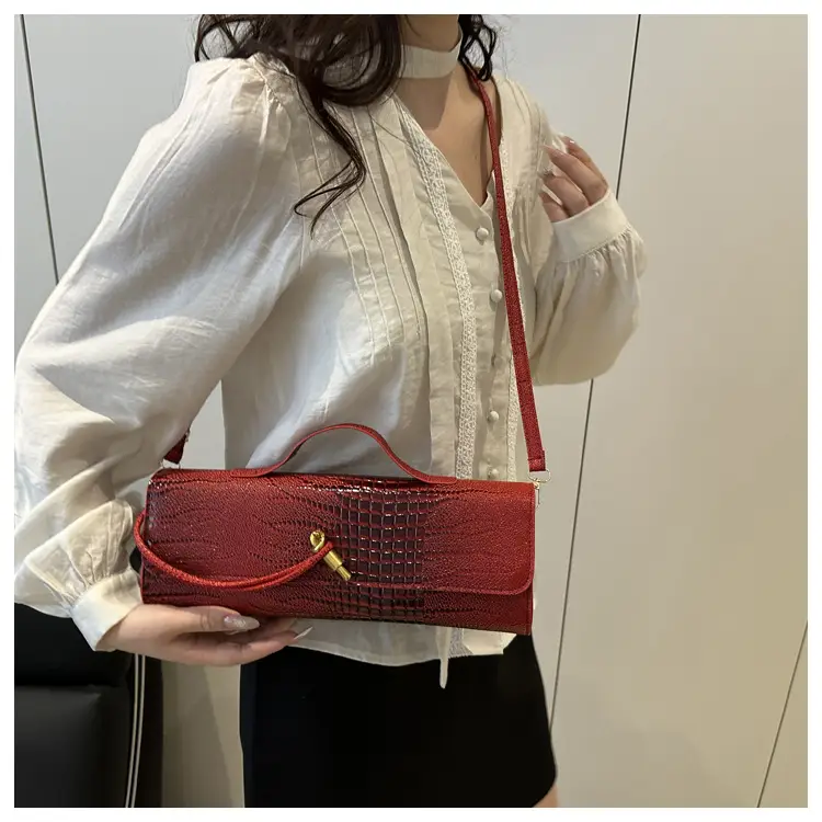 Red Croc Leather Crossbody Bag for Women 2025 — feature 13
