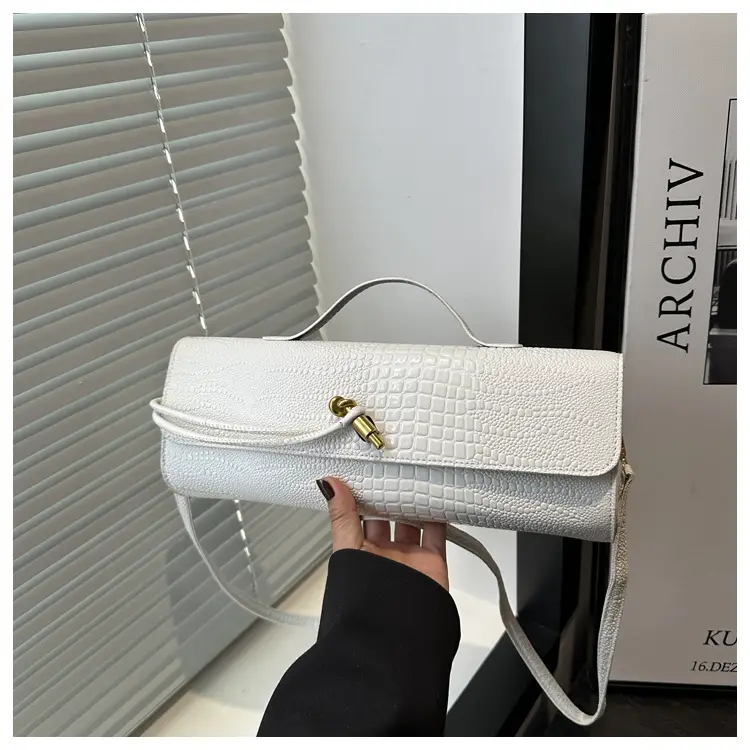 Red Croc Leather Crossbody Bag for Women 2025 - Image 2