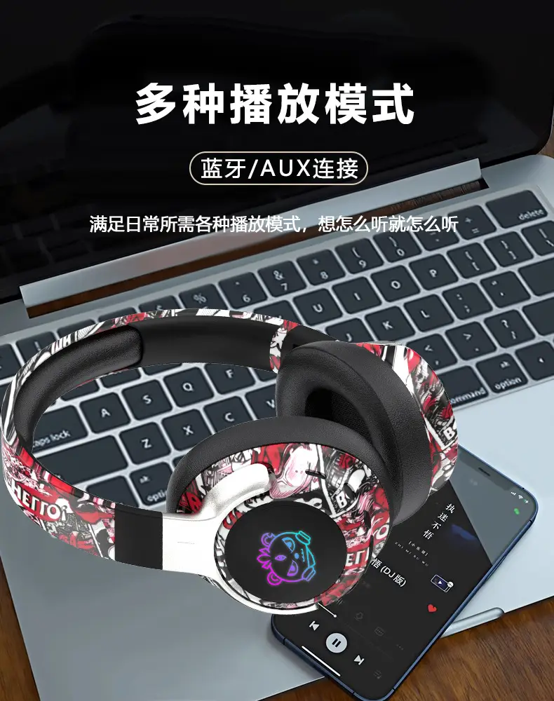 Chinese Graffiti Bluetooth Headphones with Ultra Battery β feature 16