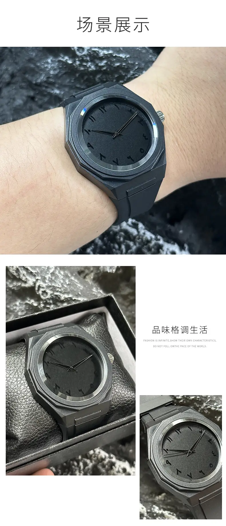 2025 Russian Cross-Border Arabic Business Quartz Men's Large Dial Watch — feature 10