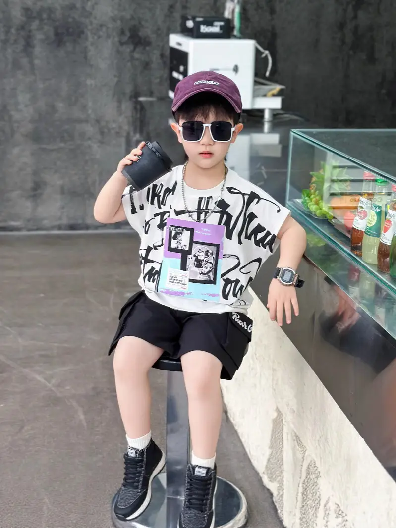 7473 Boys Printed T-Shirt Set Summer 2026 - Image 4