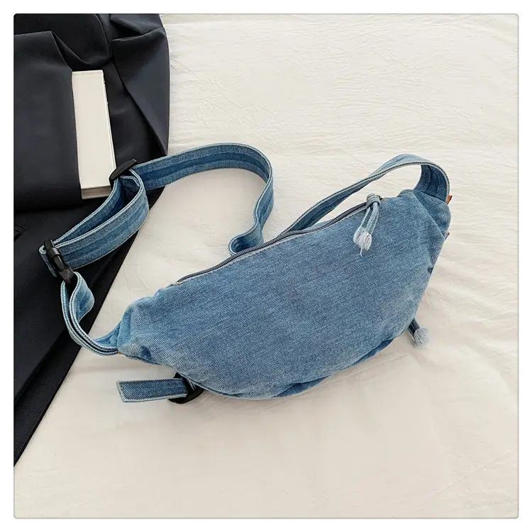 Women's Washable Denim Crossbody Bag Large Mobile Phone Bag — feature 37