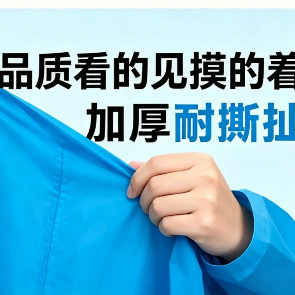 Eva Kidsren's Raincoat Full Body Explosion-Proof Rain Thickeneding Hiking Travel Non-Disposable Waterproof Primary School Students Go to School Outdoors