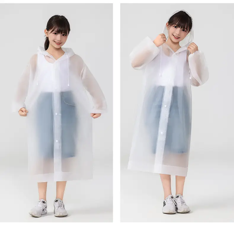 Eva Kidsren's Raincoat Full Body Explosion-Proof Rain Thickeneding Hiking Travel Non-Disposable Waterproof Primary School Students Go to School Outdoors — feature 20