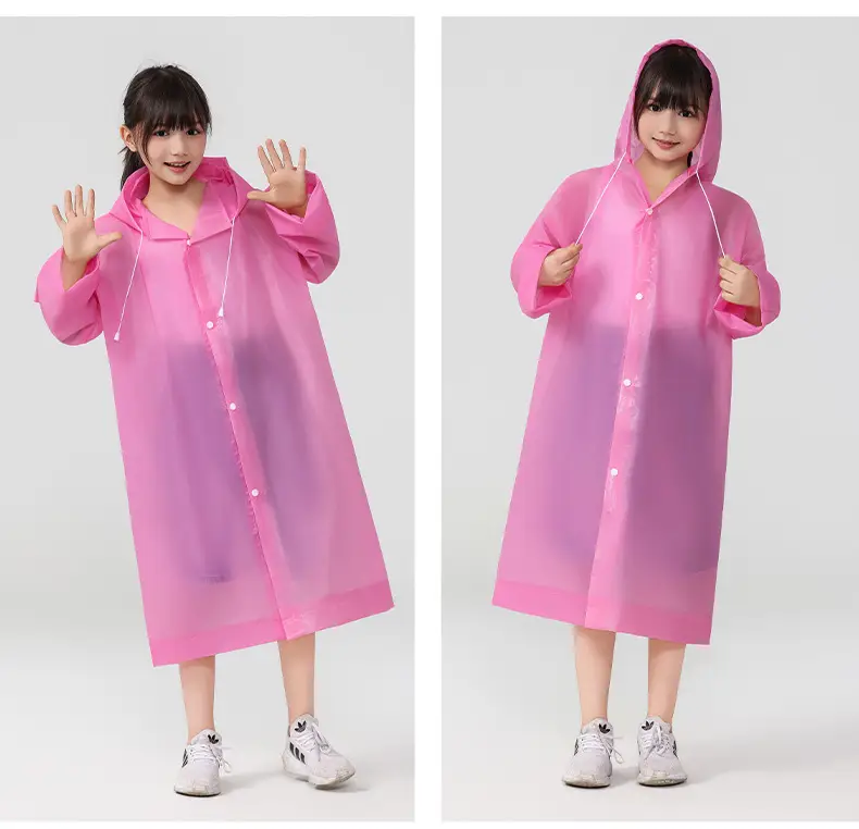 Eva Kidsren's Raincoat Full Body Explosion-Proof Rain Thickeneding Hiking Travel Non-Disposable Waterproof Primary School Students Go to School Outdoors — feature 21