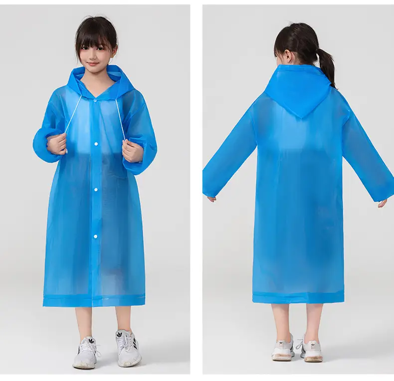 Eva Kidsren's Raincoat Full Body Explosion-Proof Rain Thickeneding Hiking Travel Non-Disposable Waterproof Primary School Students Go to School Outdoors — feature 22
