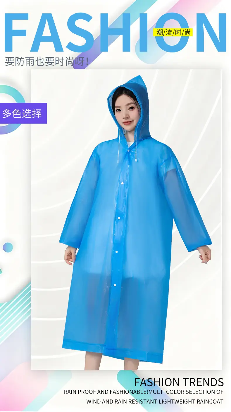Eva Kidsren's Raincoat Full Body Explosion-Proof Rain Thickeneding Hiking Travel Non-Disposable Waterproof Primary School Students Go to School Outdoors — feature 3