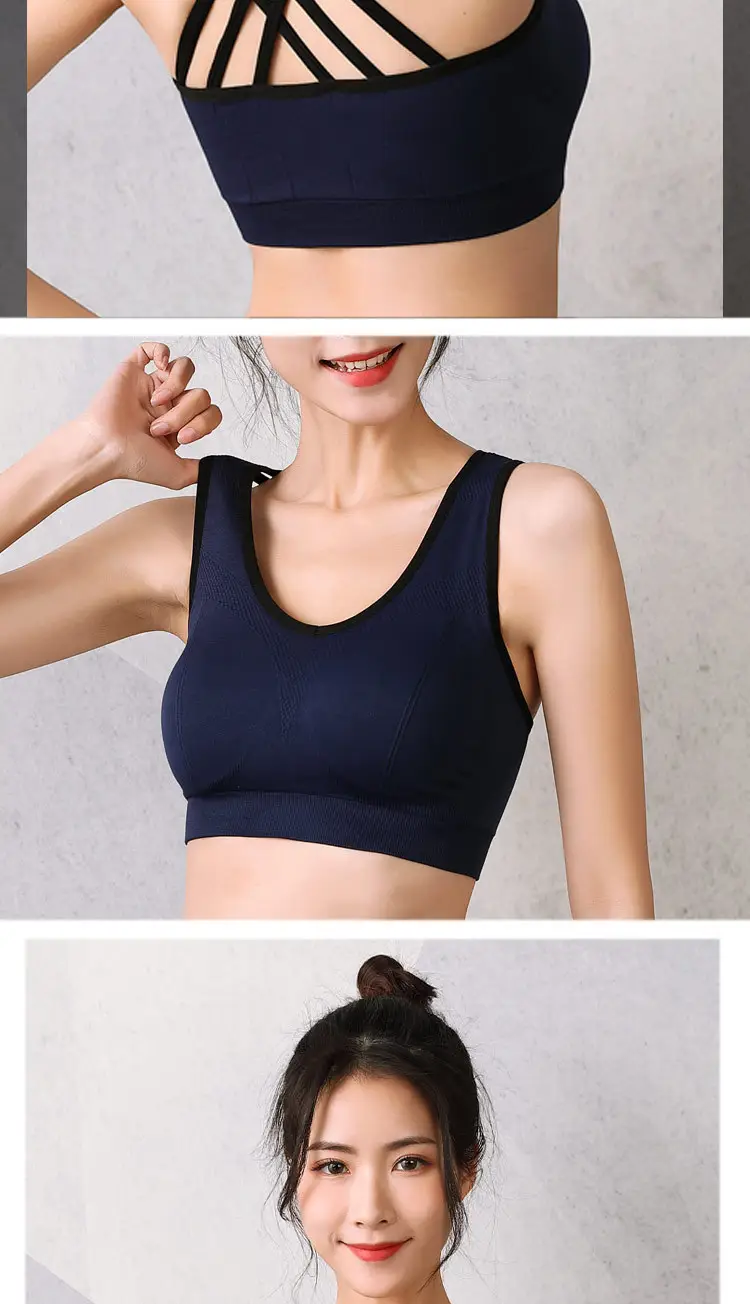 White Cross Back Sports Bra for Yoga Running — feature 16