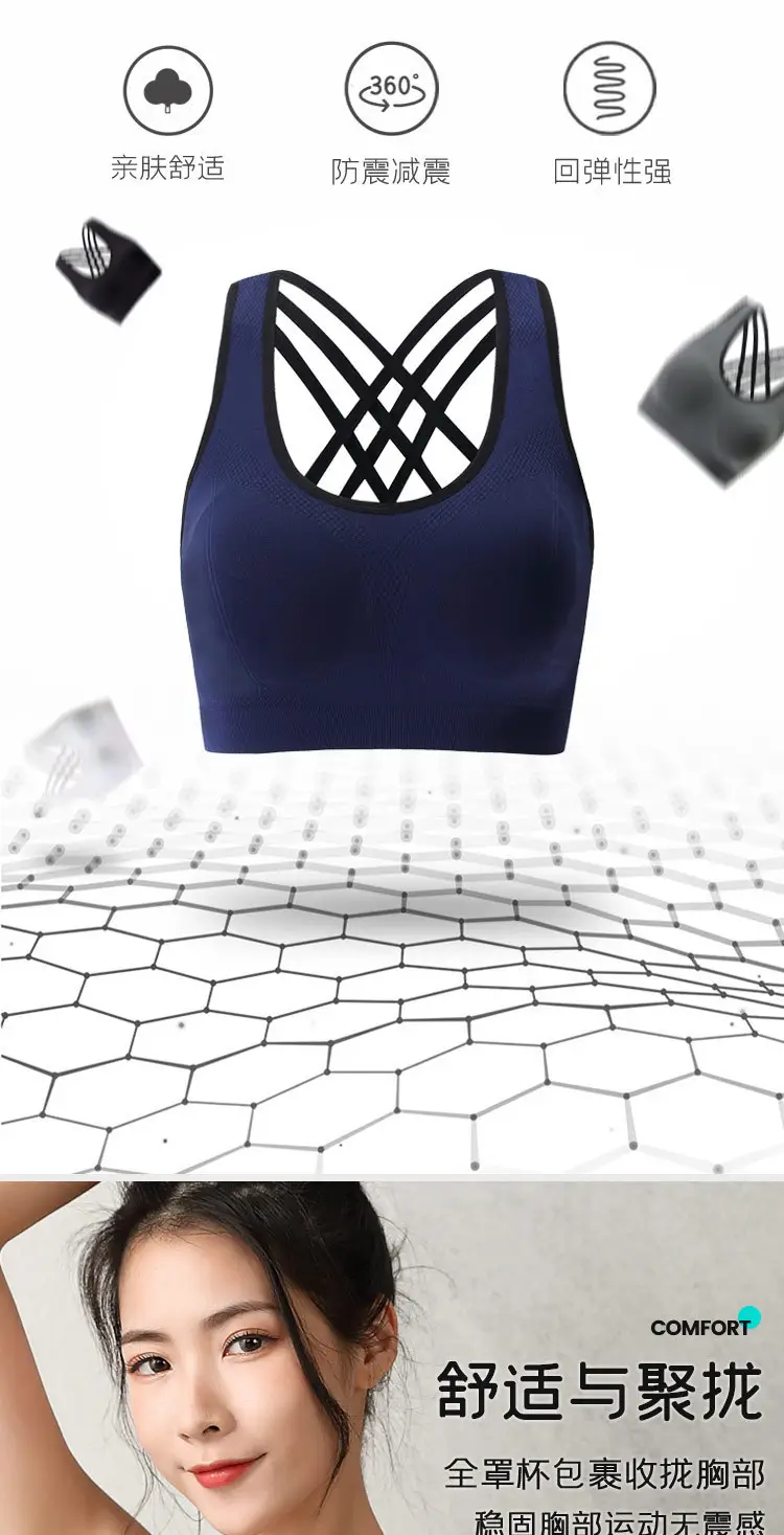 White Cross Back Sports Bra for Yoga Running — feature 4