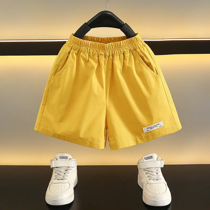 Boys Yellow Cartoon Shorts 2025 Summer Set - Image 4