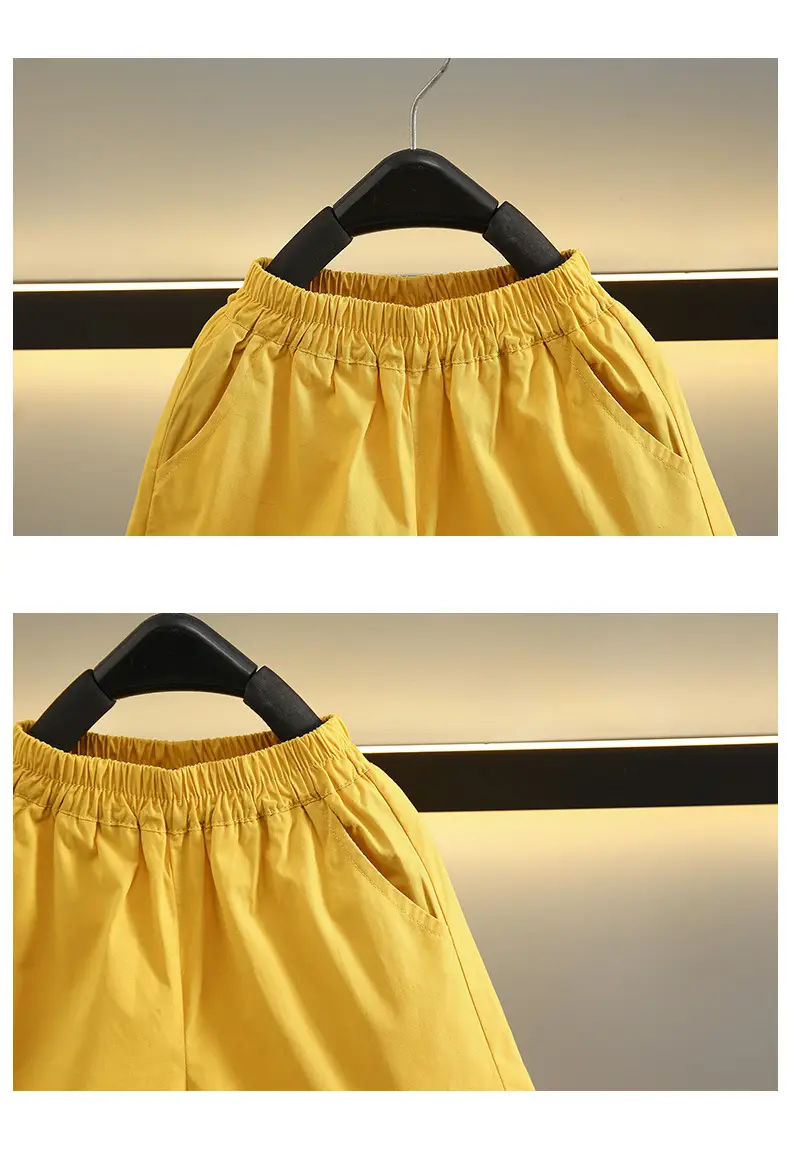 Boys Yellow Cartoon Shorts 2025 Summer Set — feature 11