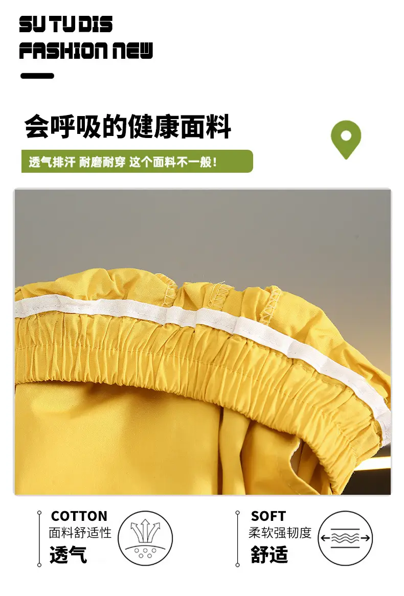 Boys Yellow Cartoon Shorts 2025 Summer Set — feature 3