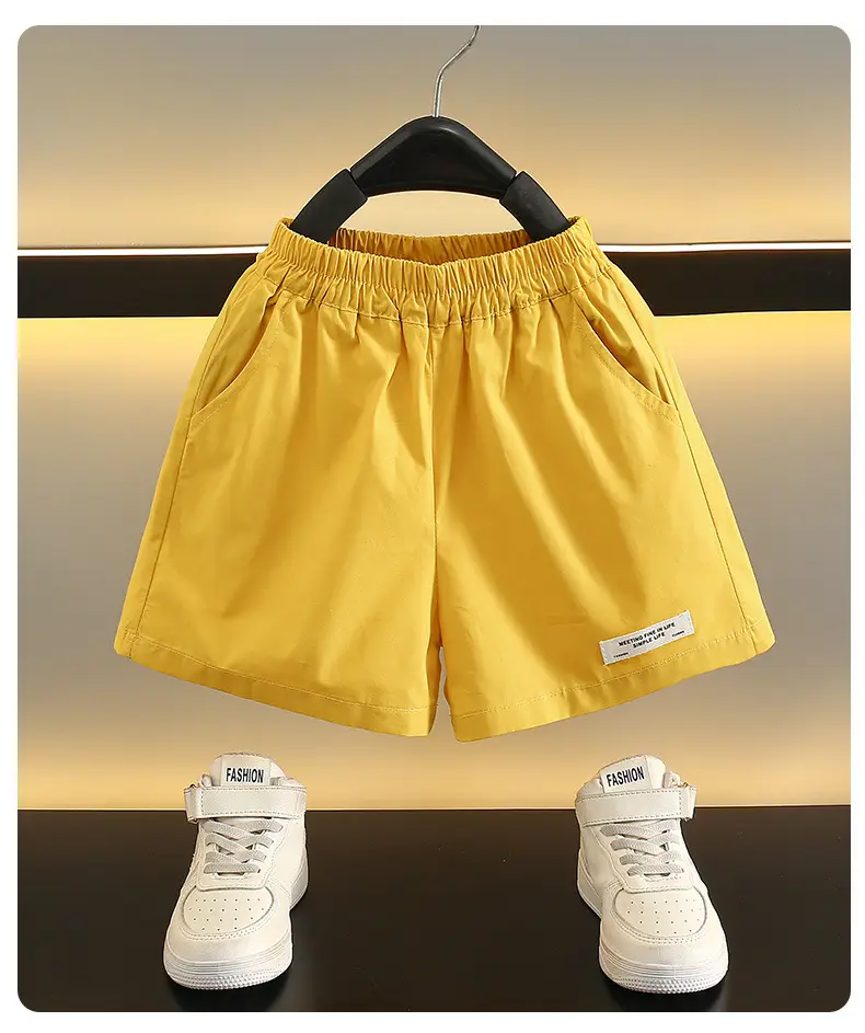Boys Yellow Cartoon Shorts 2025 Summer Set — feature 8