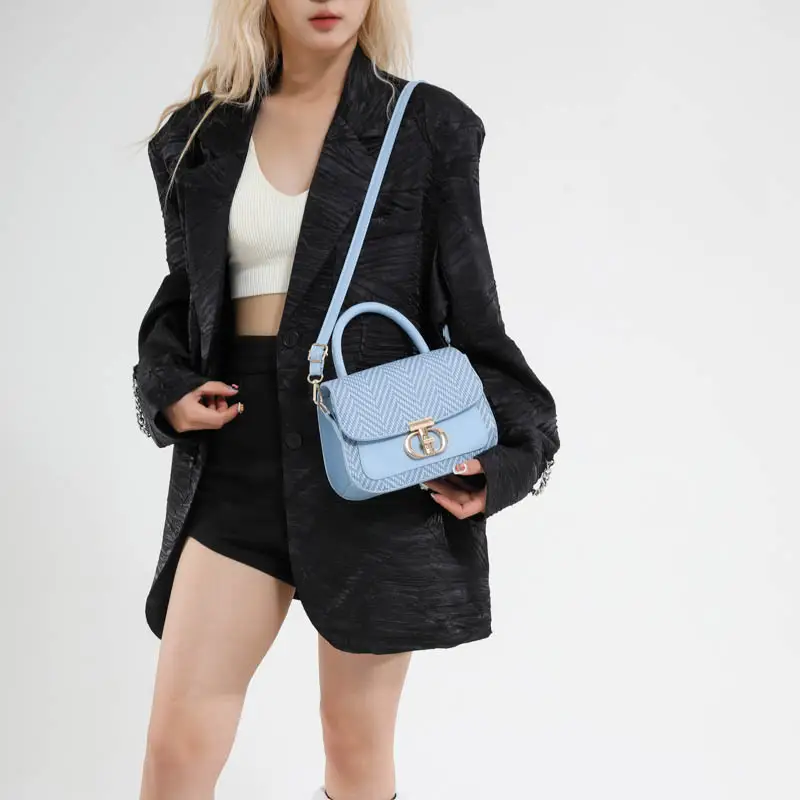 Pink Plaid Women's Shoulder Bag 2025 Summer - Image 7