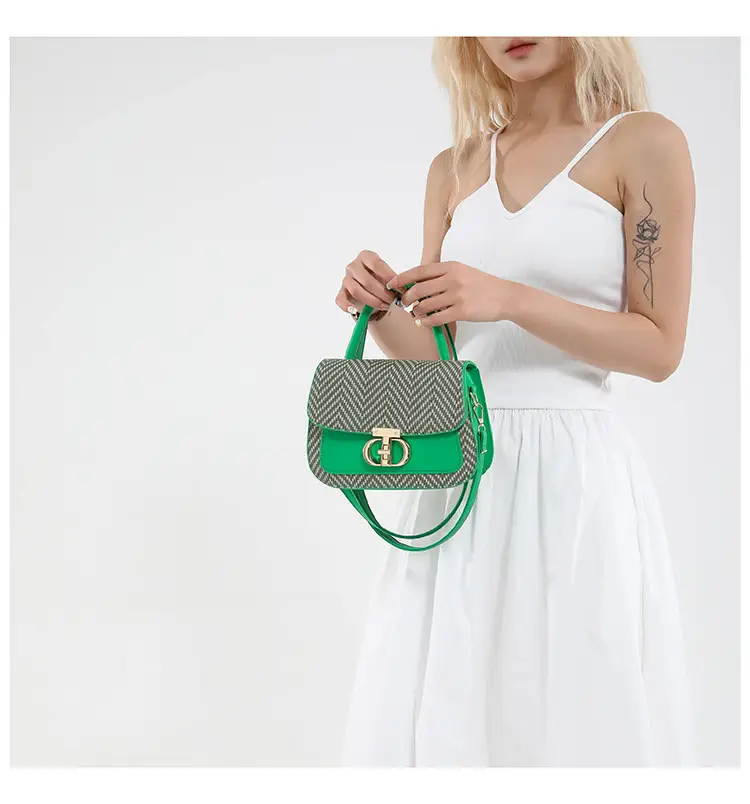 Pink Plaid Women's Shoulder Bag 2025 Summer — feature 17