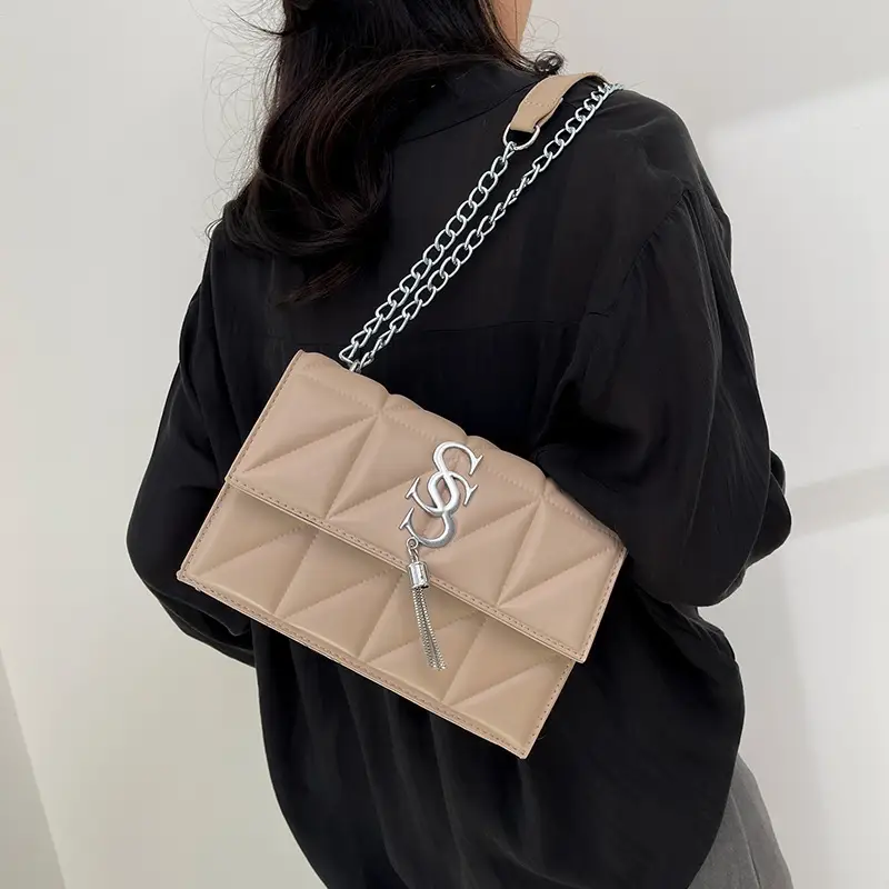 Blue Chain Crossbody Bag for Women