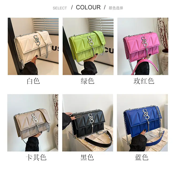 Blue Chain Crossbody Bag for Women — feature 4