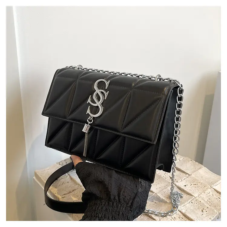 Blue Chain Crossbody Bag for Women