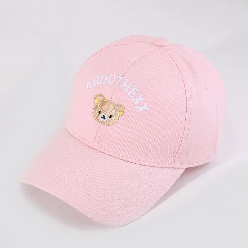 2025 Cute Bear Embroidered Women's Cap Beige - Image 9