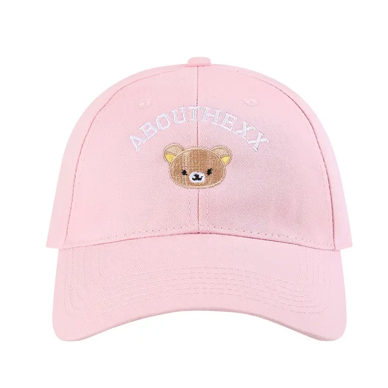 2025 Cute Bear Embroidered Women's Cap Beige - Image 11