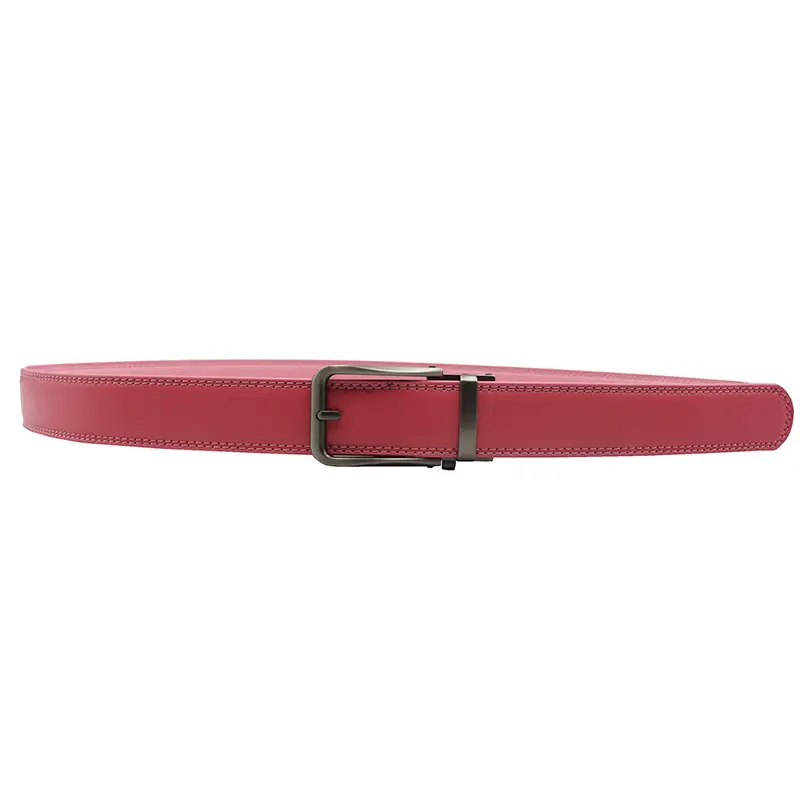 10-Color Export Men's Click Belt Fake Pin Belt Automatic Buckle Two-Layer Cowhide Leather Belt — feature 22