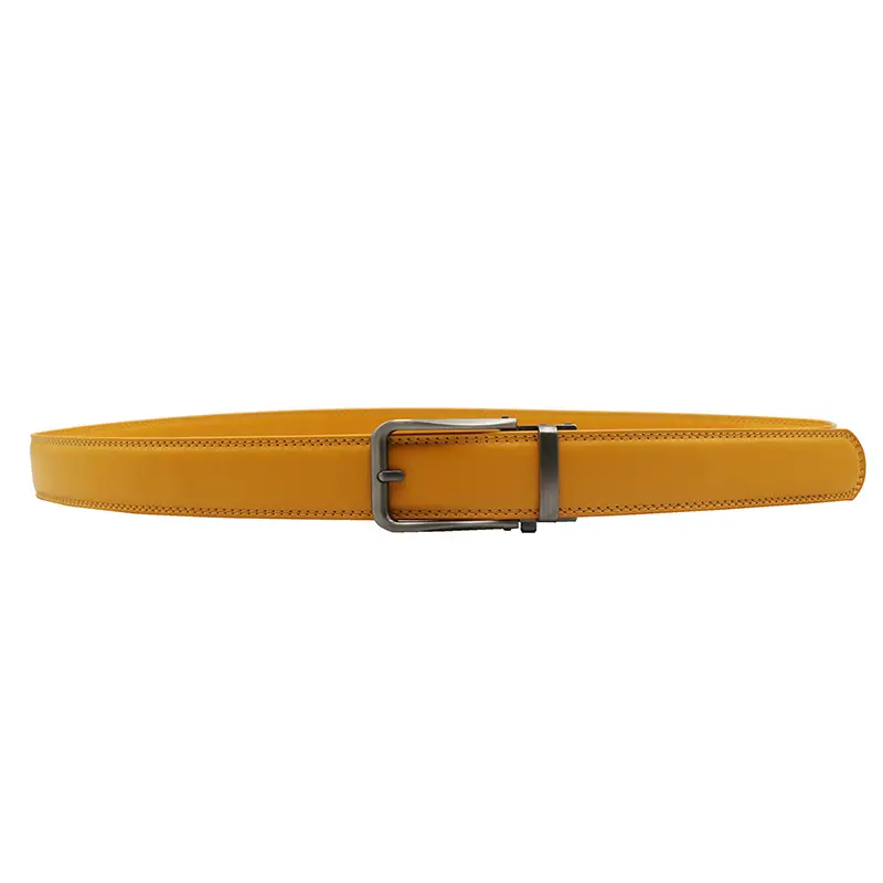 10-Color Export Men's Click Belt Fake Pin Belt Automatic Buckle Two-Layer Cowhide Leather Belt — feature 37