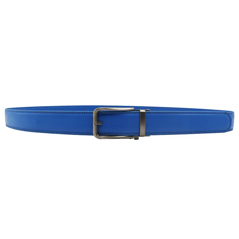 10-Color Export Men's Click Belt Fake Pin Belt Automatic Buckle Two-Layer Cowhide Leather Belt — feature 47