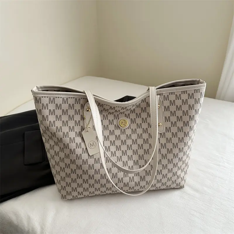 Trendy Checkered Women's Shoulder Bag Large Capacity - Image 3