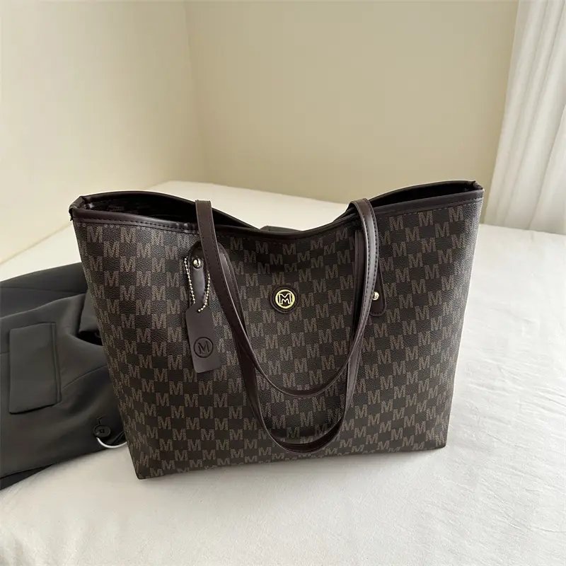 Trendy Checkered Women's Shoulder Bag Large Capacity - Image 4