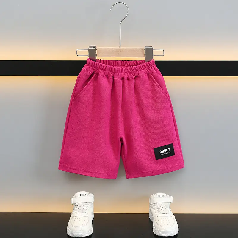 Boys Sleeveless Vest & Shorts Set Pink Black Kids - Image 4