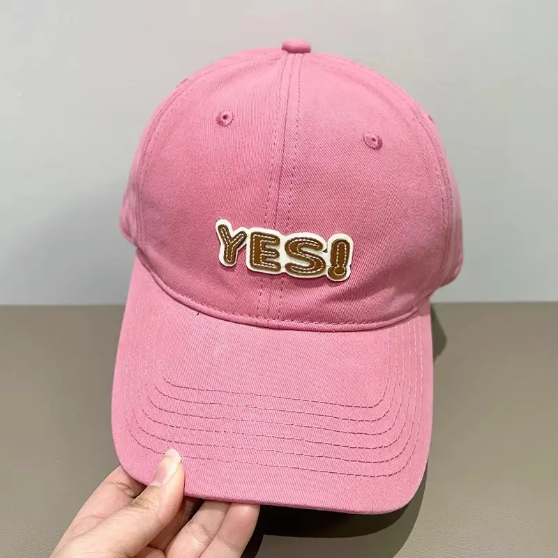 Maroon YESI Embroidered Baseball Cap for Women