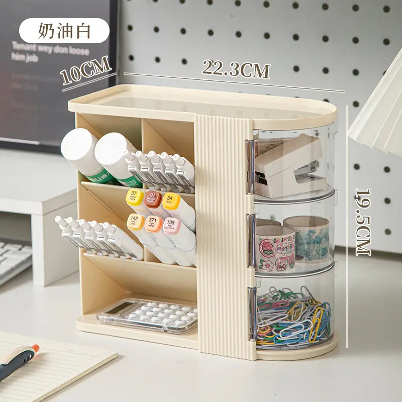 Large Capacity Makeup Storage Box Black 10x9x6.5cm