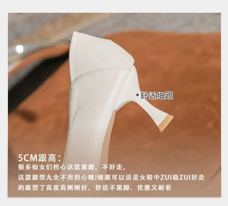 French-Style High Heels with Pointed Toes and Stiletto Heels, 2026 Spring and Autumn New Style, Shallow Mouth, Commuter Style, Goddess Style, Comfortable for Feet, Professional Single Shoes for Women — feature 5