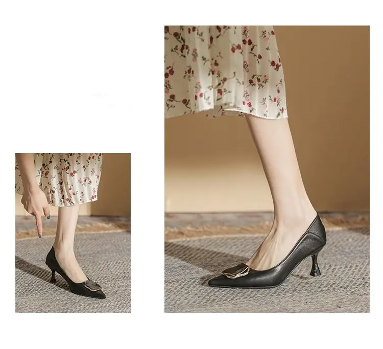 French-Style High Heels with Pointed Toes and Stiletto Heels, 2026 Spring and Autumn New Style, Shallow Mouth, Commuter Style, Goddess Style, Comfortable for Feet, Professional Single Shoes for Women — feature 9