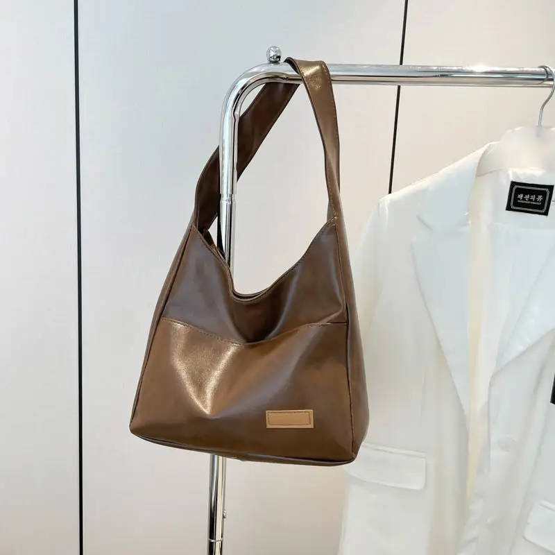 Large Capacity Retro Bag Female College Student Texturistic Commuter Tote Bag - Image 4