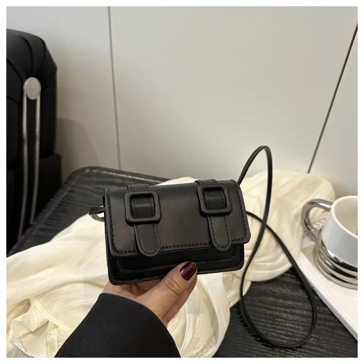 Small Square Bag for Women Tan Leather Shoulder Crossbody — feature 26