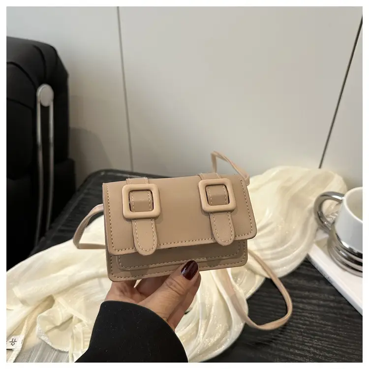 Small Square Bag for Women Tan Leather Shoulder Crossbody — feature 30