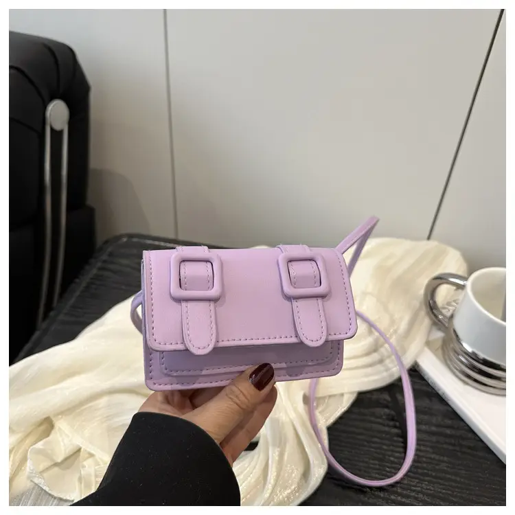 Small Square Bag for Women Tan Leather Shoulder Crossbody — feature 34