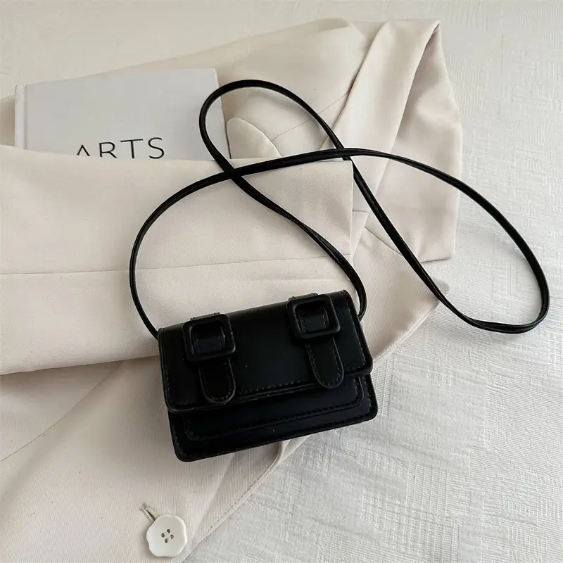 Small Square Bag for Women Tan Leather Shoulder Crossbody - Image 7