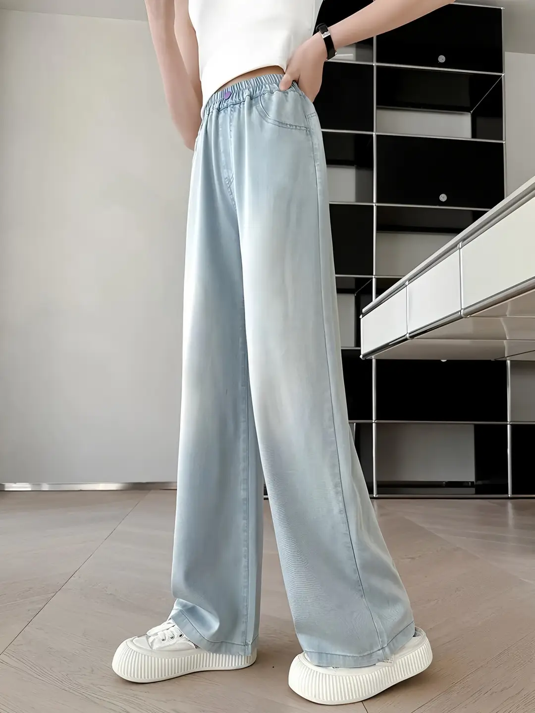 Girls' Tencel Jeans Summer 2026 New Style Junior High School Girls' Thin Pants Mosquito-Proof Pants for Older Girls — feature 10