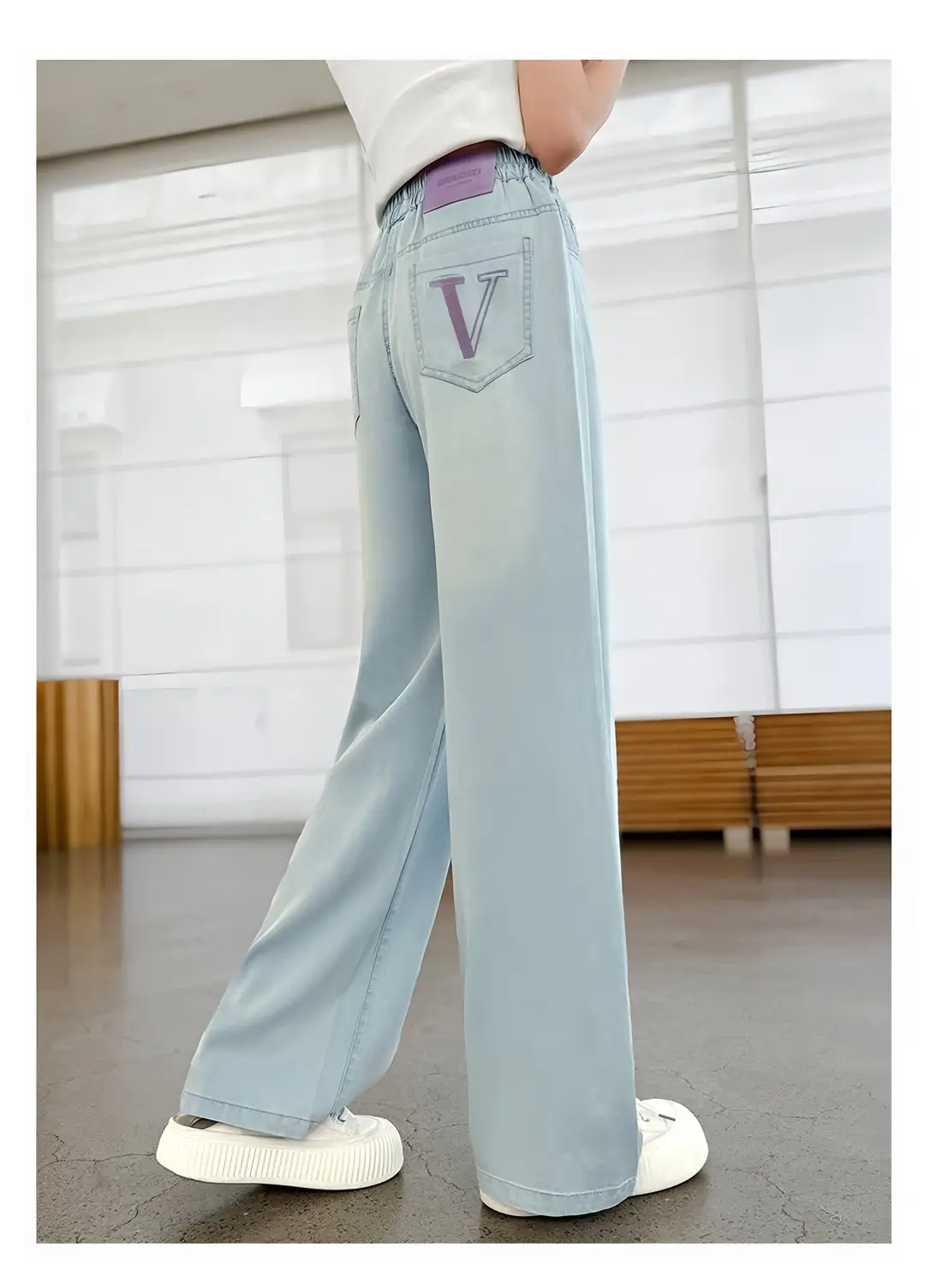 Girls' Tencel Jeans Summer 2026 New Style Junior High School Girls' Thin Pants Mosquito-Proof Pants for Older Girls — feature 13