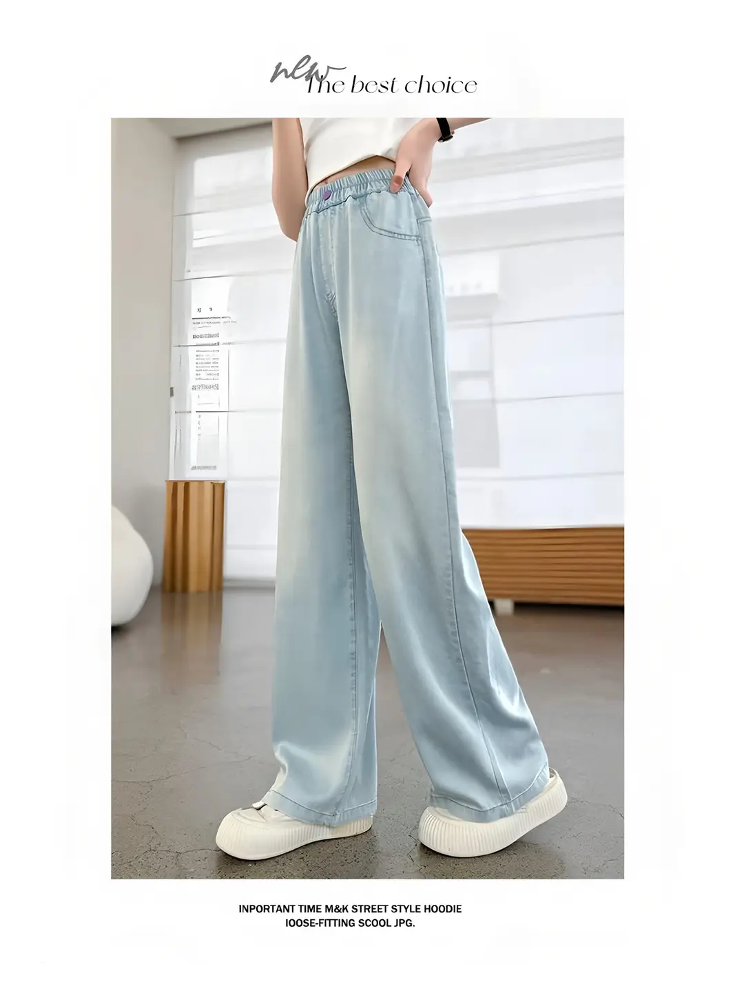 Girls' Tencel Jeans Summer 2026 New Style Junior High School Girls' Thin Pants Mosquito-Proof Pants for Older Girls — feature 14
